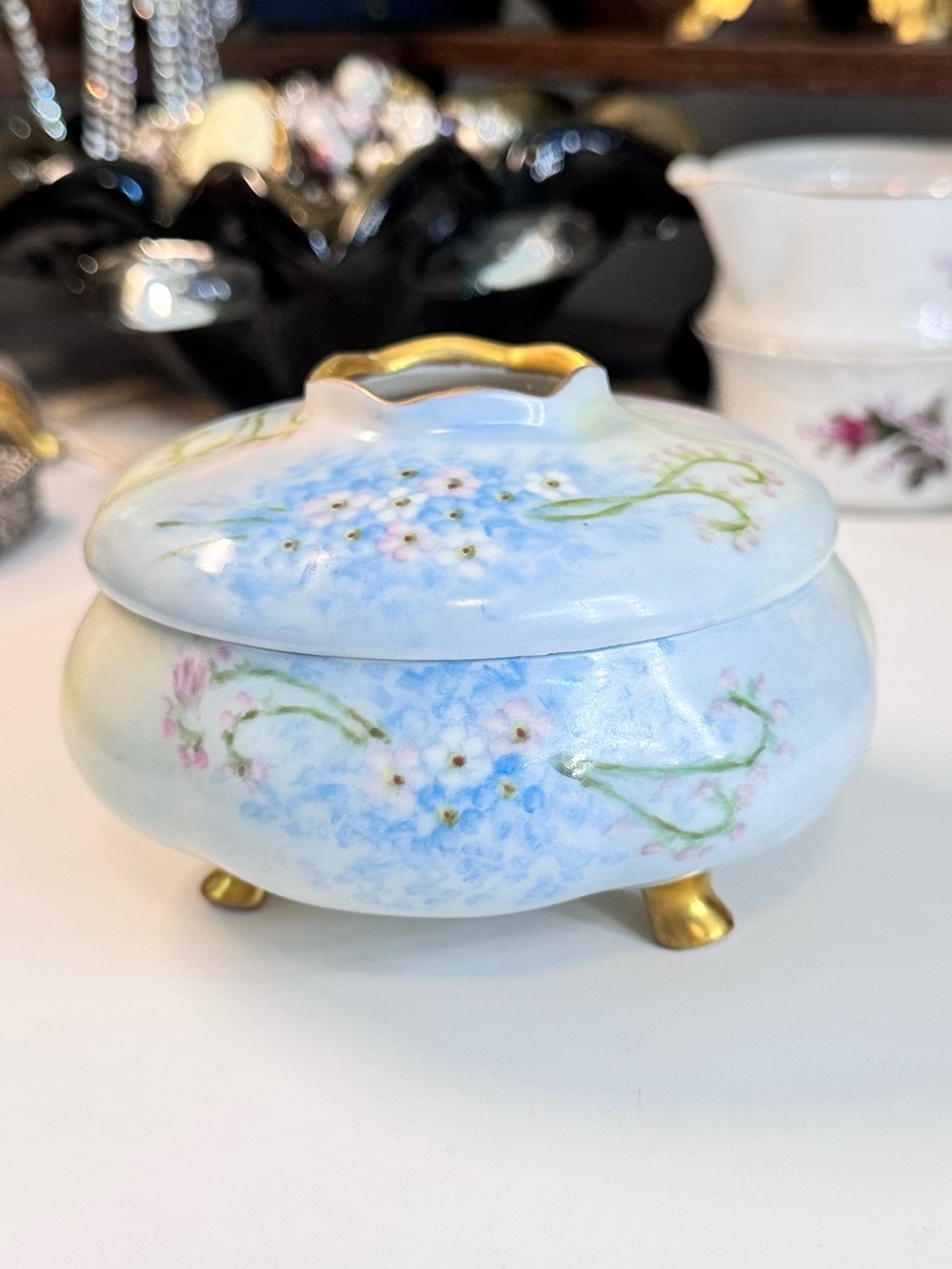 1884-1909 Porcelain MZ Moritz Zdekauer (MZ Austria) Hair Receiver
